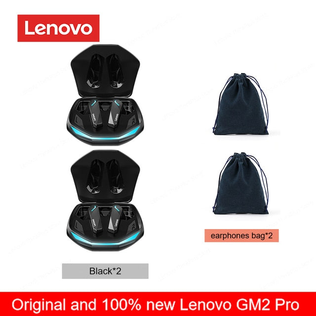 Original Lenovo GM2 Pro 5.3 Earphone Bluetooth Wireless Earbuds Low Latency Headphones HD