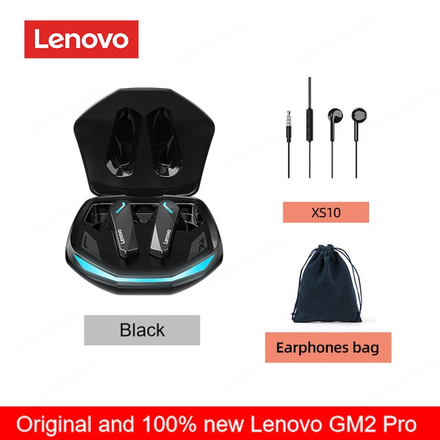 Original Lenovo GM2 Pro 5.3 Earphone Bluetooth Wireless Earbuds Low Latency Headphones HD