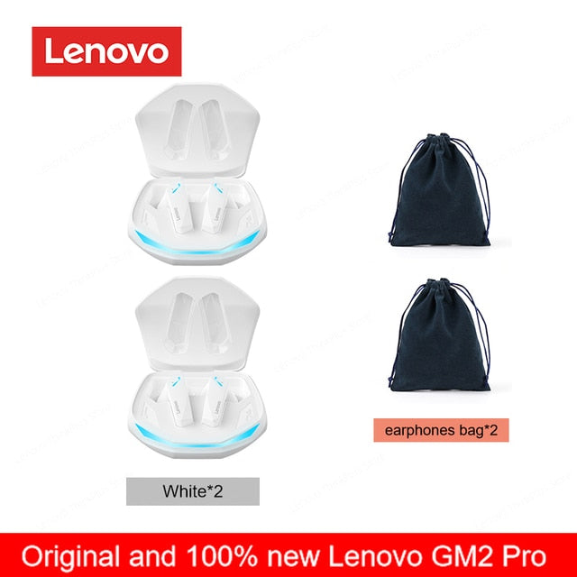 Original Lenovo GM2 Pro 5.3 Earphone Bluetooth Wireless Earbuds Low Latency Headphones HD