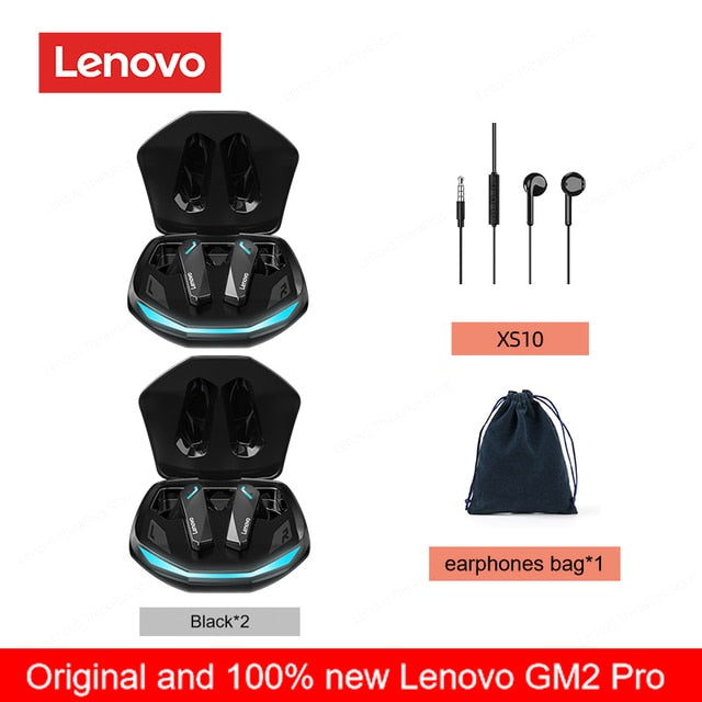 Original Lenovo GM2 Pro 5.3 Earphone Bluetooth Wireless Earbuds Low Latency Headphones HD