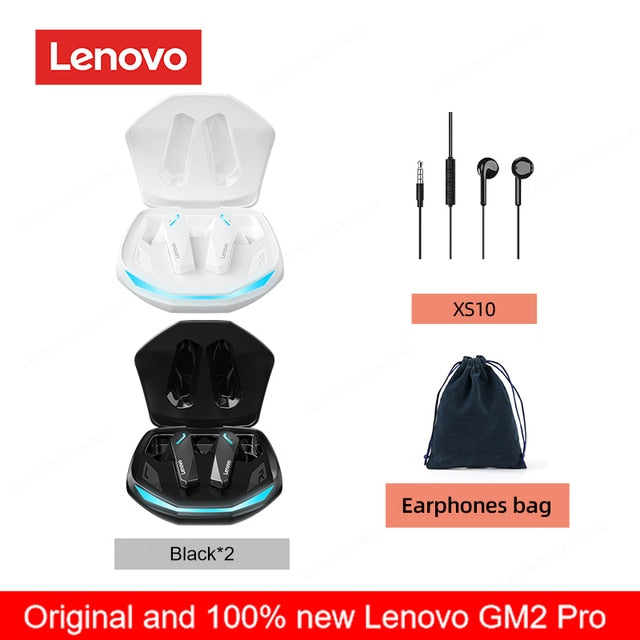 Original Lenovo GM2 Pro 5.3 Earphone Bluetooth Wireless Earbuds Low Latency Headphones HD