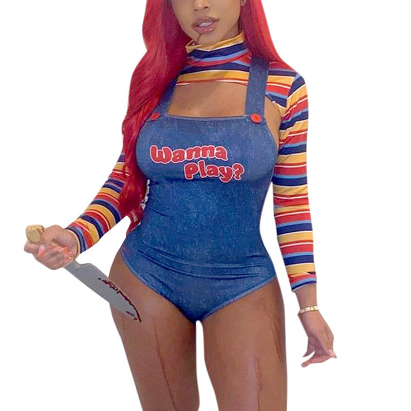 Bodysuit Killer Doll Costume Set