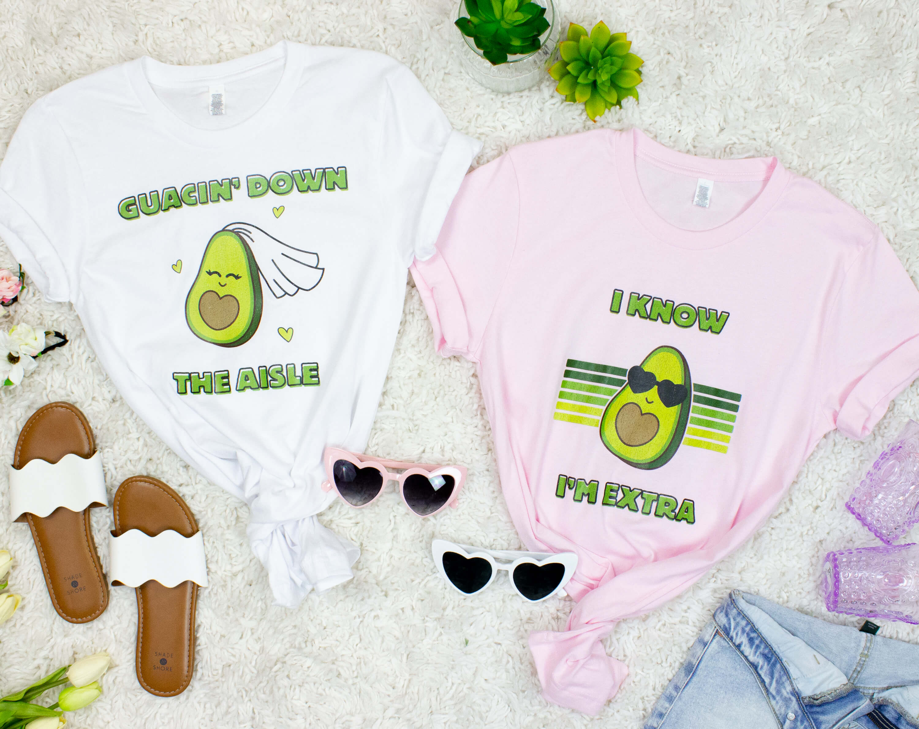 Guacin Down The Aisle Tee | I Know I'm Extra Avocado Tee | Fiesta Bachelorette Party Tee Shirts