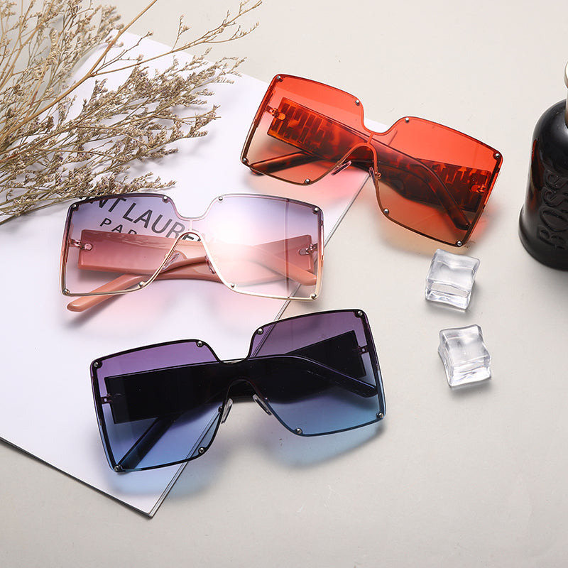 Oversized Rimless Sunglasses