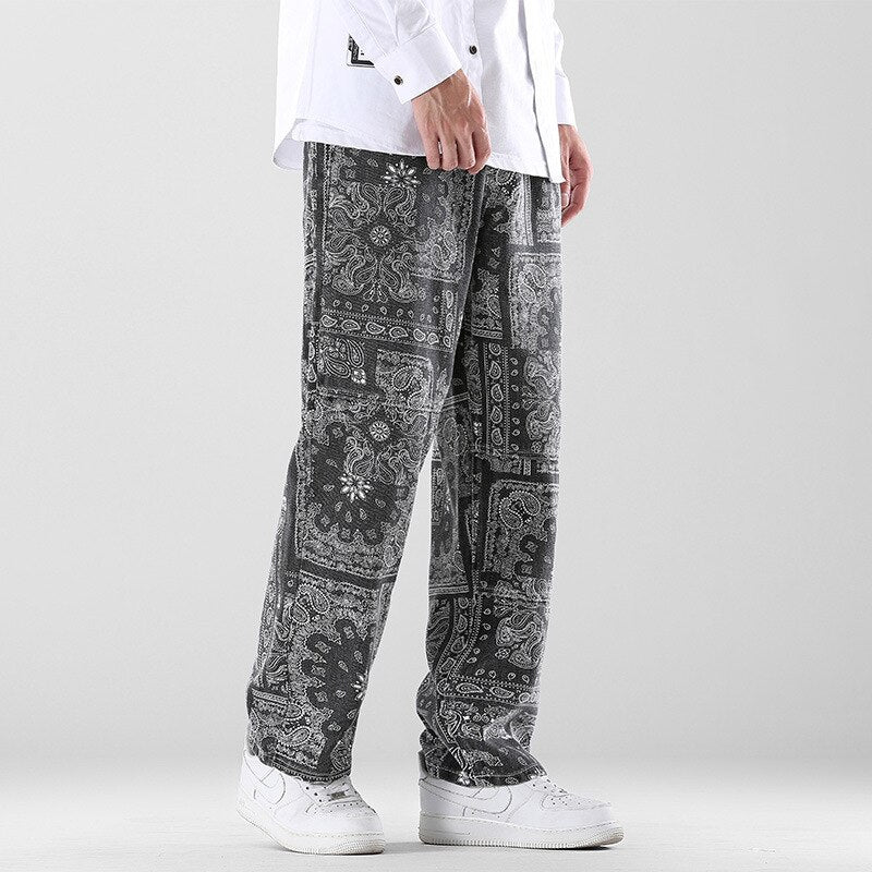 Printed Men's Loose Pants