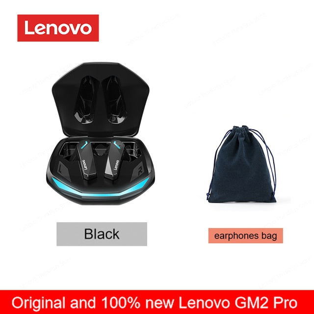 Original Lenovo GM2 Pro 5.3 Earphone Bluetooth Wireless Earbuds Low Latency Headphones HD