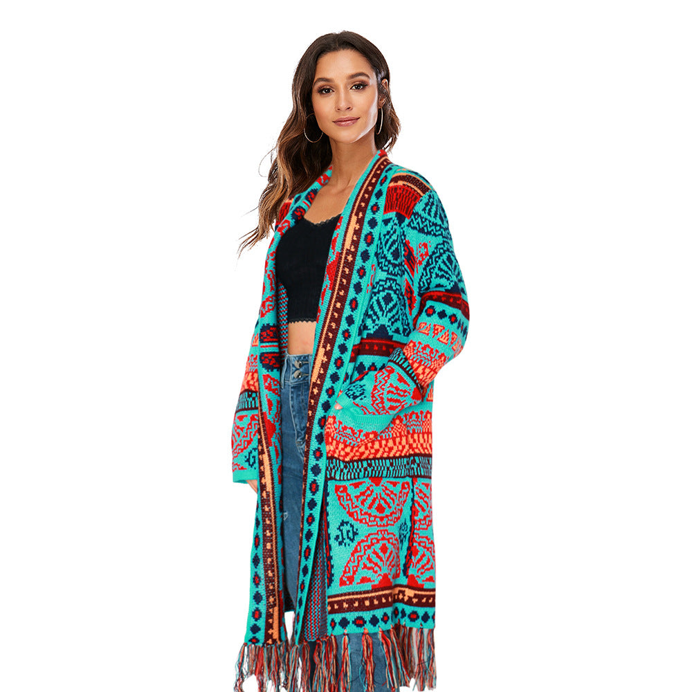 Ethnic Fringe Cardigan