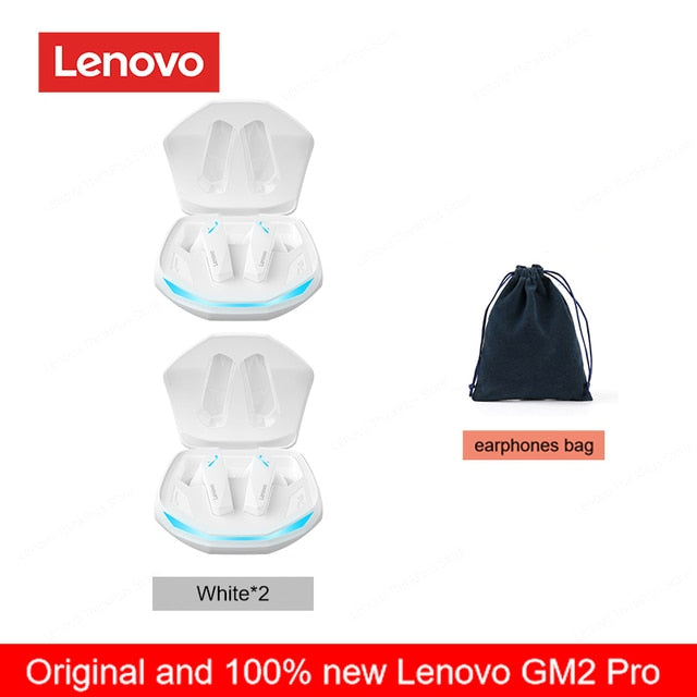 Original Lenovo GM2 Pro 5.3 Earphone Bluetooth Wireless Earbuds Low Latency Headphones HD