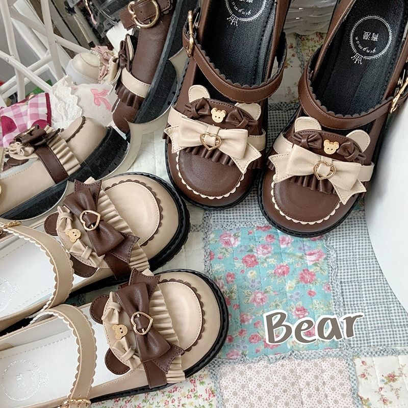 Patchwork Buckle Ladies Shoes